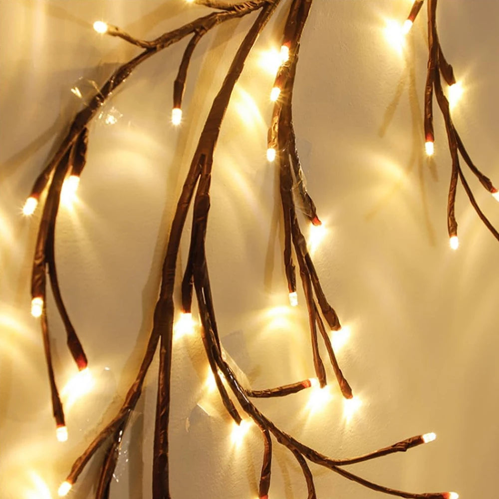 Warm LED Willow Branch Lights for Home Decor
