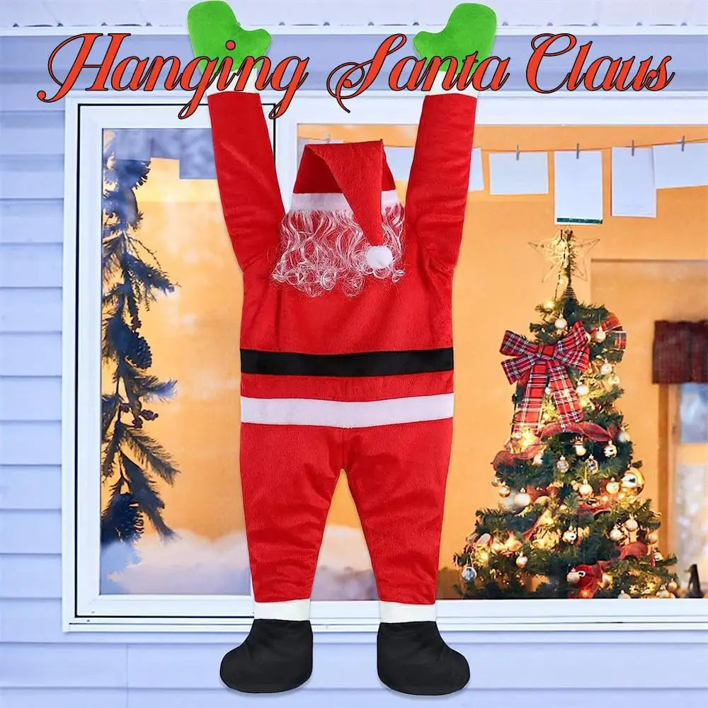 Climbing Santa Outdoor Decoration – Hanging Christmas Window & Wall Ornament