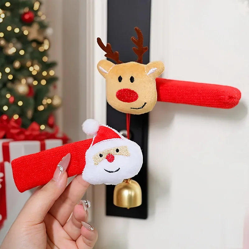 Christmas Door Handle Covers – Santa & Reindeer Decorative Sleeves