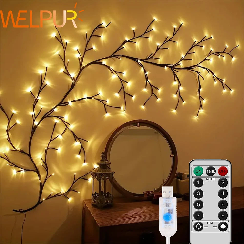 Warm LED Willow Branch Lights for Home Decor