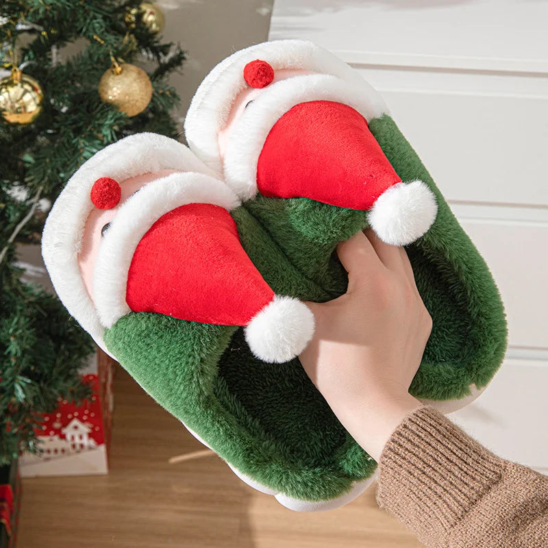Cute Couple Christmas Slippers