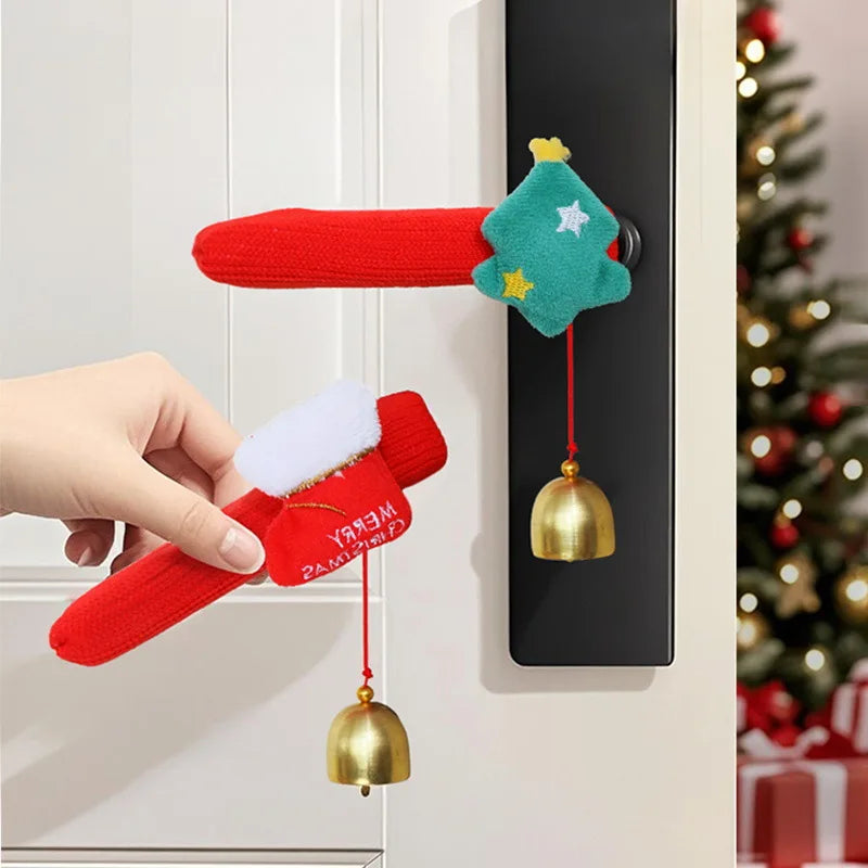 Christmas Door Handle Covers – Santa & Reindeer Decorative Sleeves