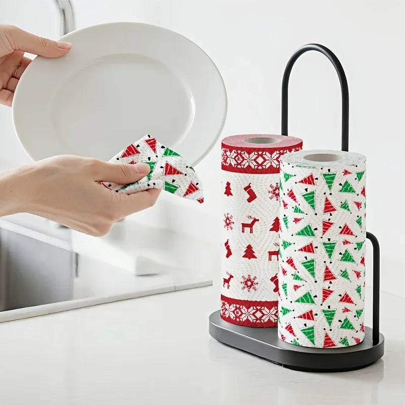 Christmas Pattern Paper Towels – Festive Disposable Kitchen Roll