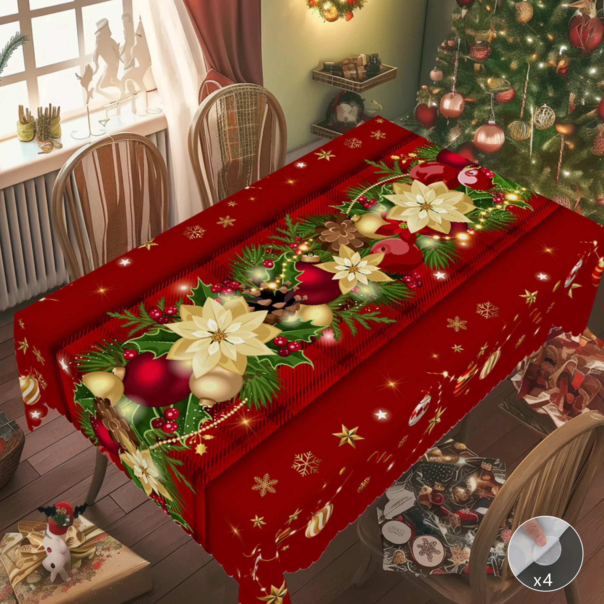 Christmas Tablecloth – Festive Waterproof Holiday Table Cover