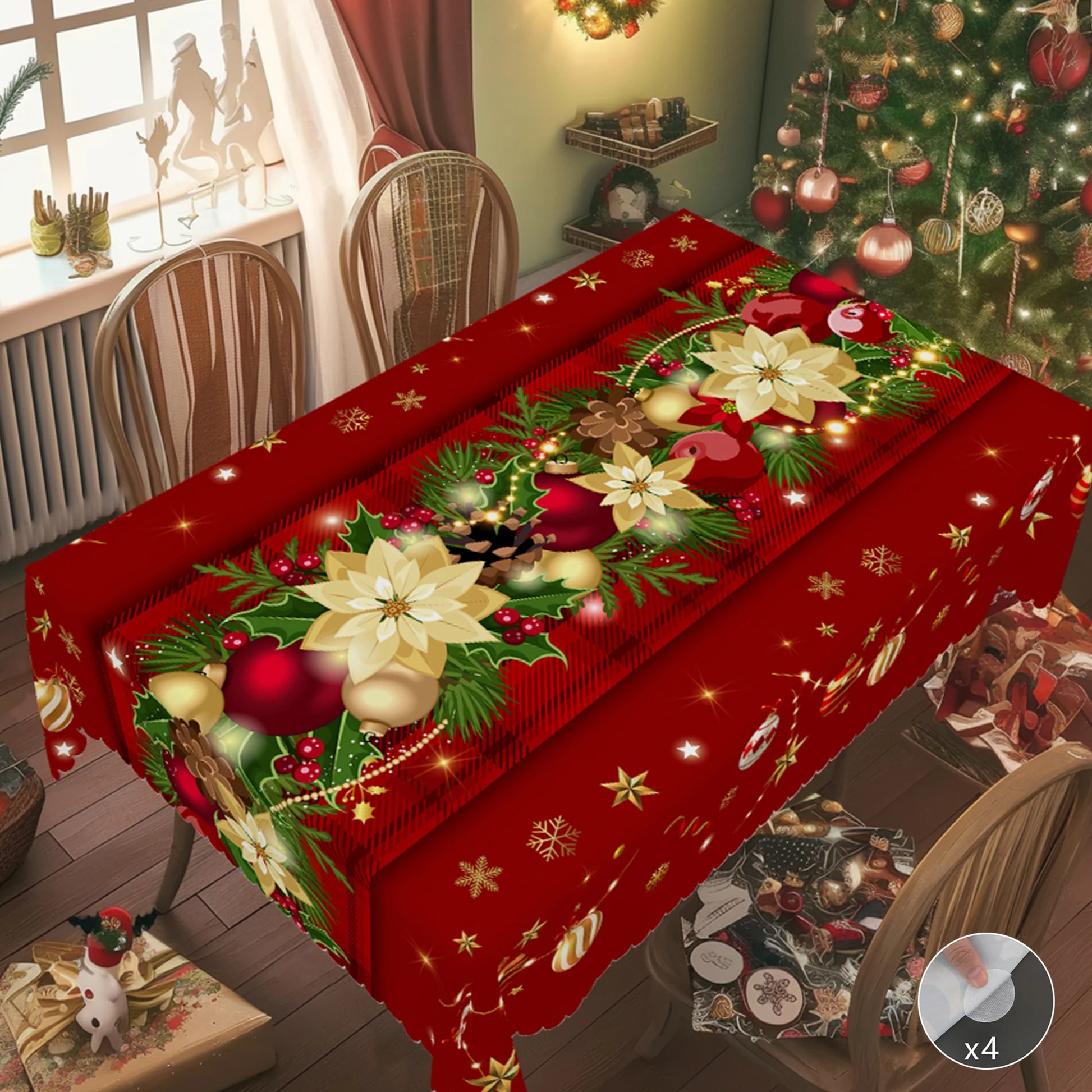 Christmas Tablecloth – Festive Waterproof Holiday Table Cover