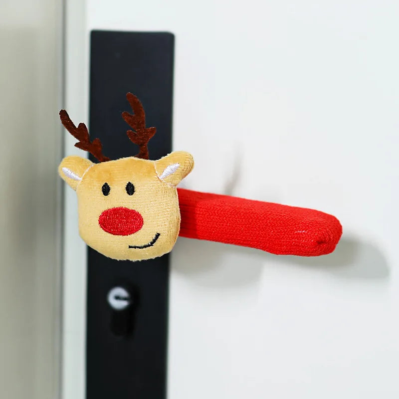 Christmas Door Handle Covers – Santa & Reindeer Decorative Sleeves