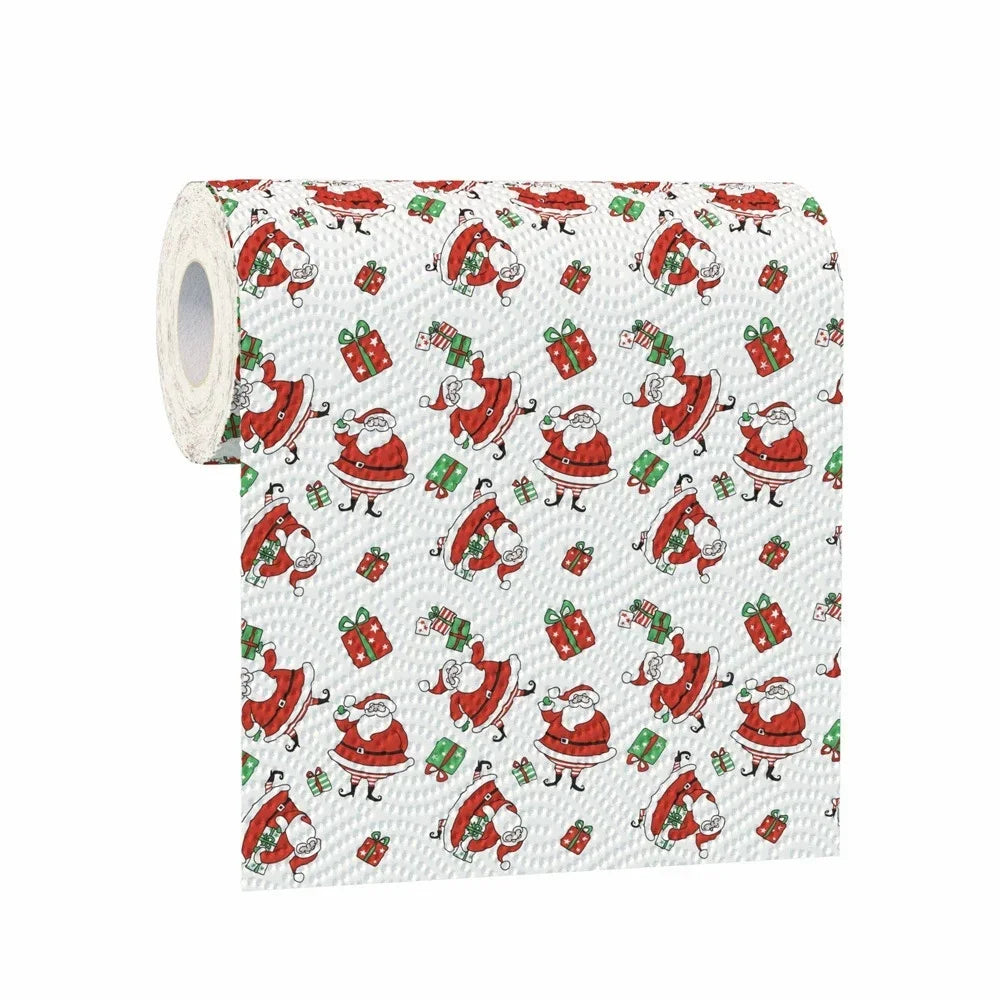 Christmas Pattern Paper Towels – Festive Disposable Kitchen Roll