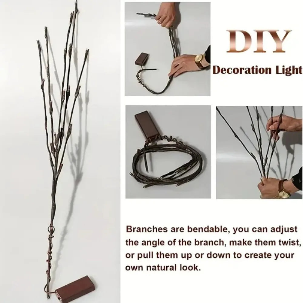 LED Willow Branch Lights – Warm White Decorative Tree