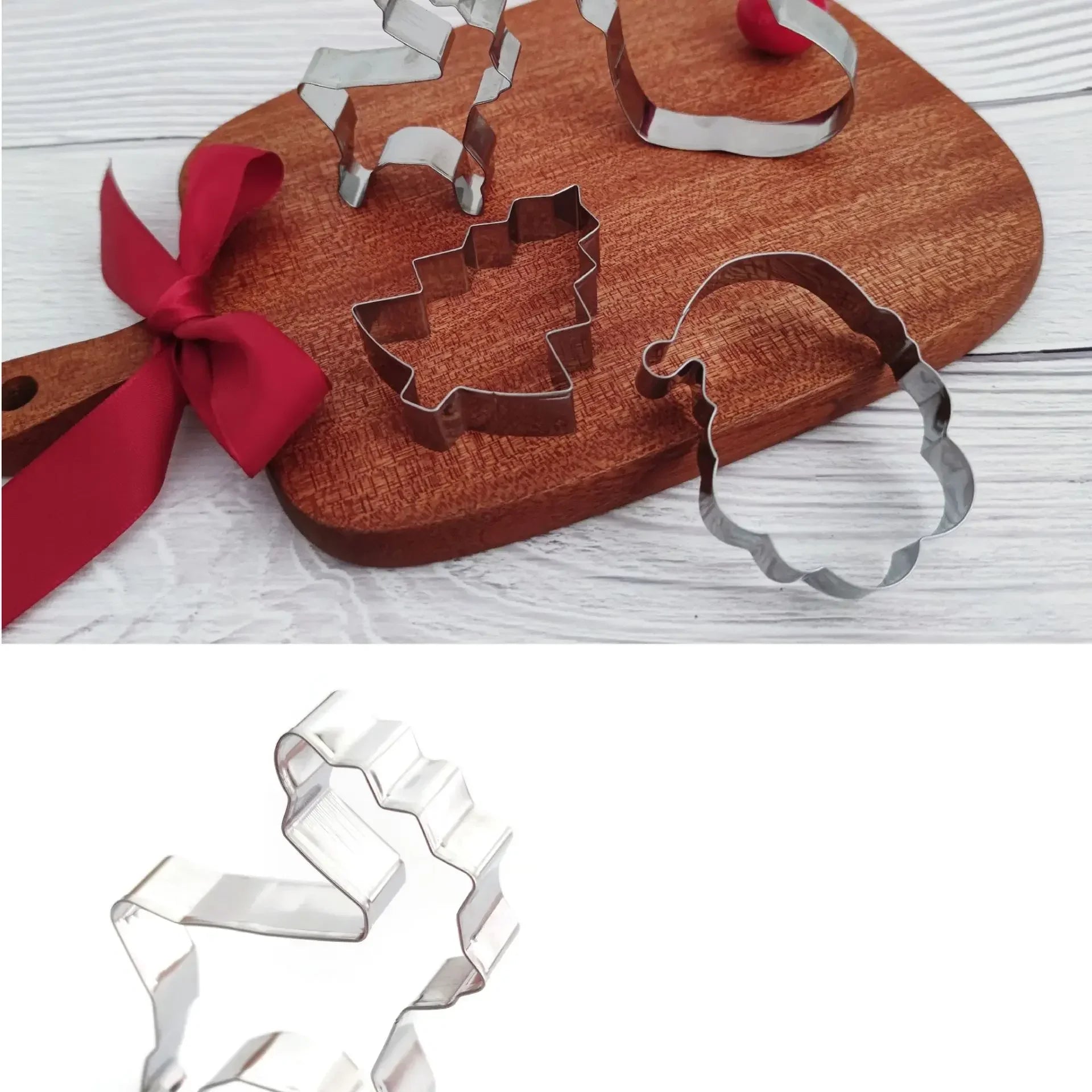 12 pieces/set Christmas Cookie Mould Gingerbread Man/Tree/Snowflake Steel Biscuit Cutters for Christmas DIY Baking Supplies
