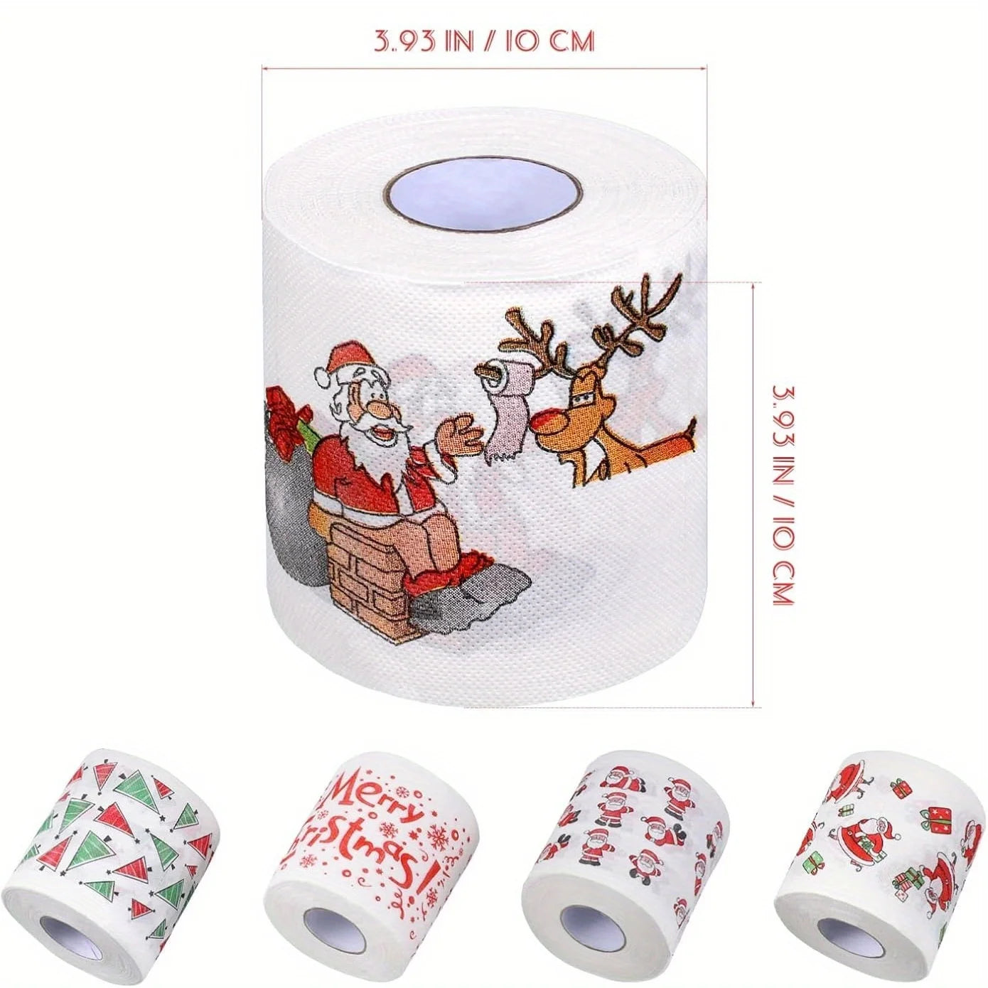 Christmas Printed Toilet Paper – Festive Holiday Bathroom Decor