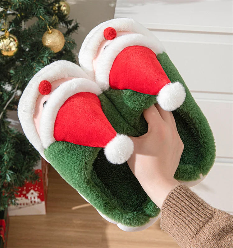 Cute Couple Christmas Slippers