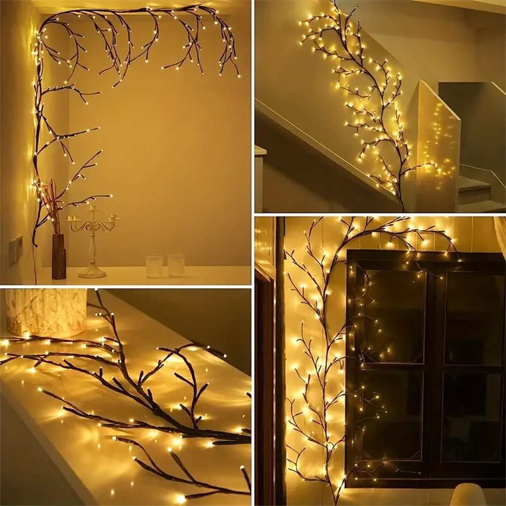 Warm LED Willow Branch Lights for Home Decor