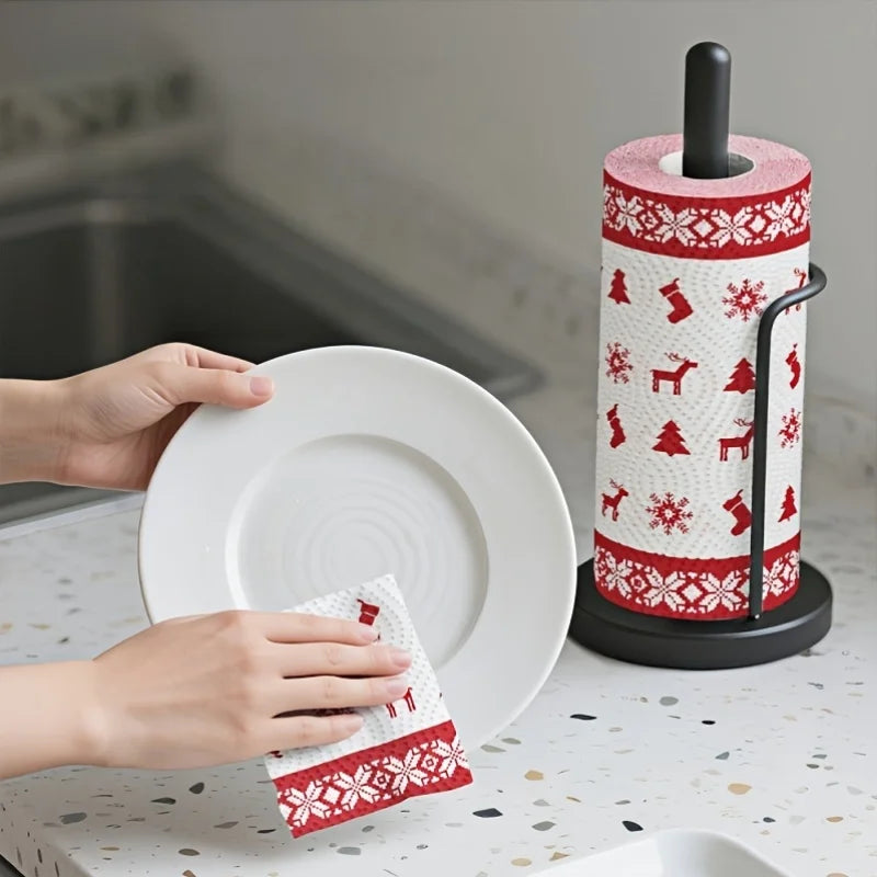 Christmas Pattern Paper Towels – Festive Disposable Kitchen Roll