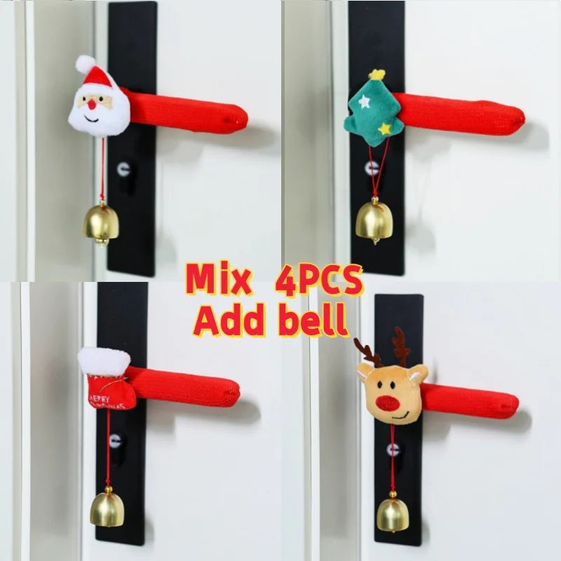 Christmas Door Handle Covers – Santa & Reindeer Decorative Sleeves