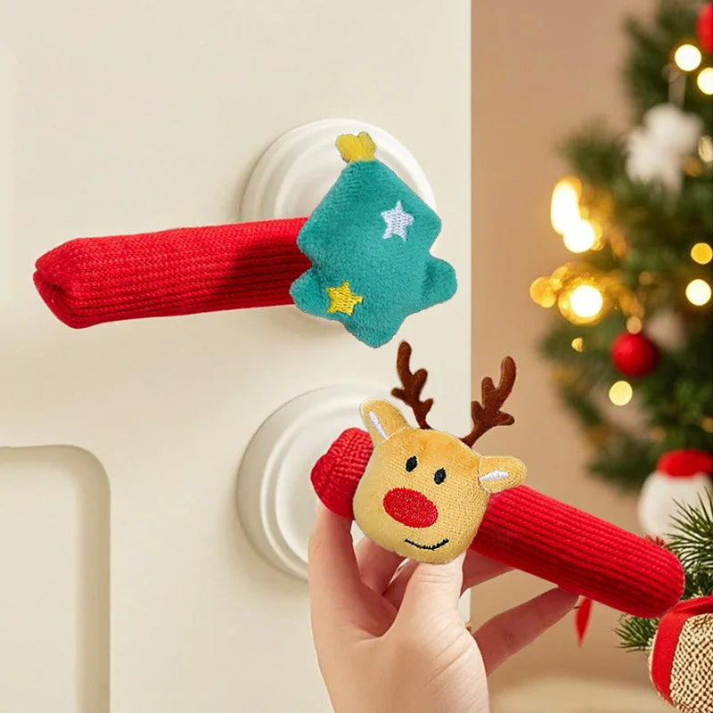 Christmas Door Handle Covers – Santa & Reindeer Decorative Sleeves