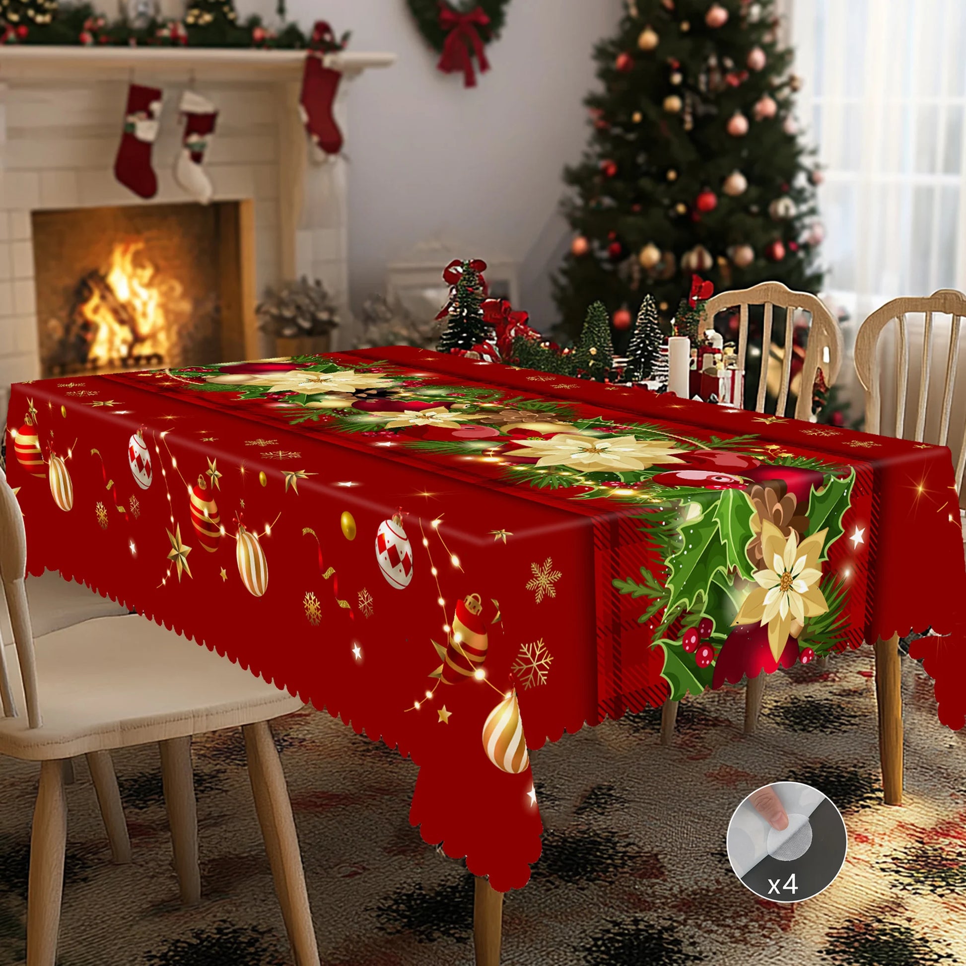 Christmas Tablecloth – Festive Waterproof Holiday Table Cover