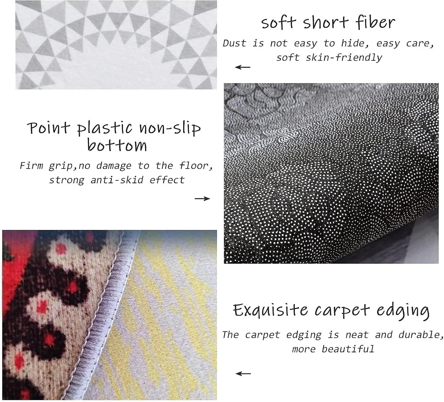 Round Christmas Snowflake Rug – Festive Holiday Floor Mat for Living Room & Tree Decoration