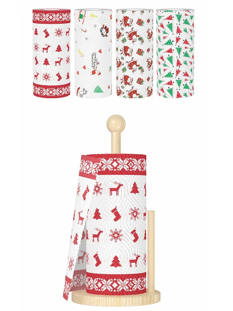 Christmas Pattern Paper Towels – Festive Disposable Kitchen Roll