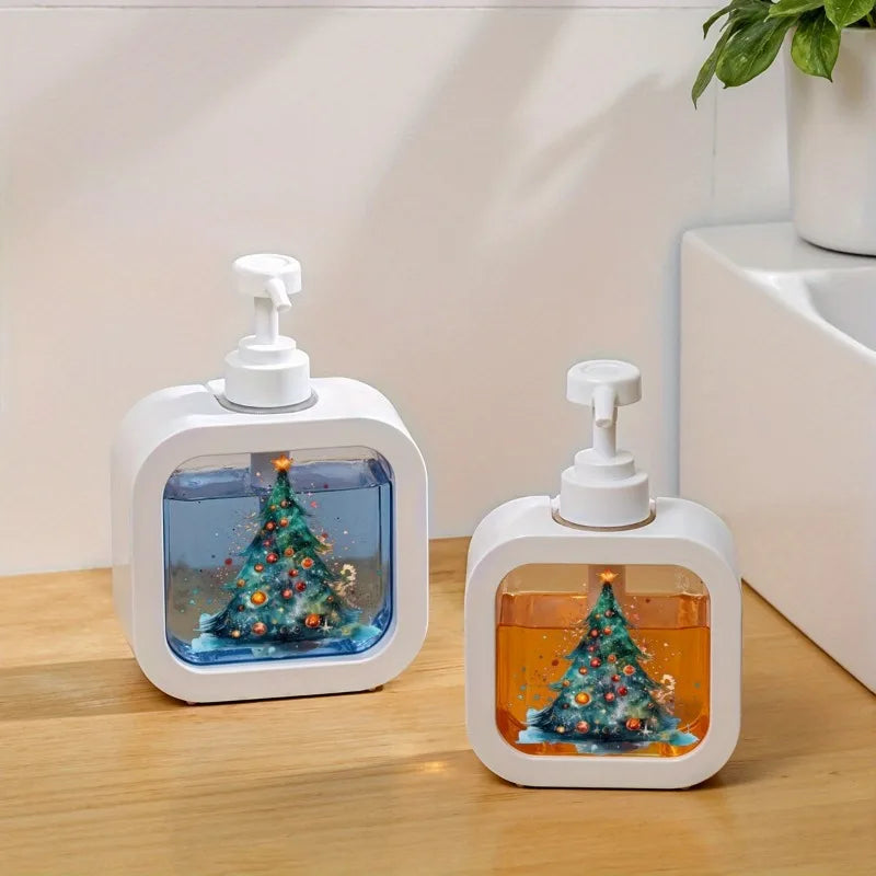 Christmas Tree Soap Dispenser – Holiday Refillable Bottle