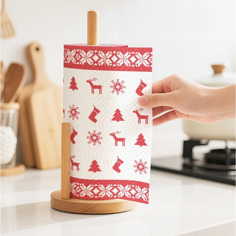 Christmas Pattern Paper Towels – Festive Disposable Kitchen Roll