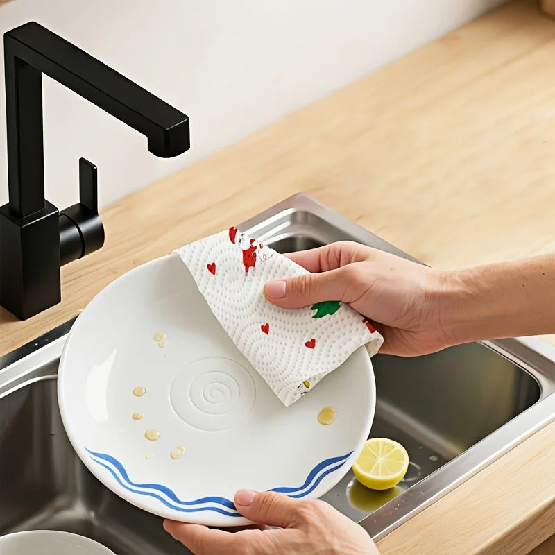 Christmas Pattern Paper Towels – Festive Disposable Kitchen Roll